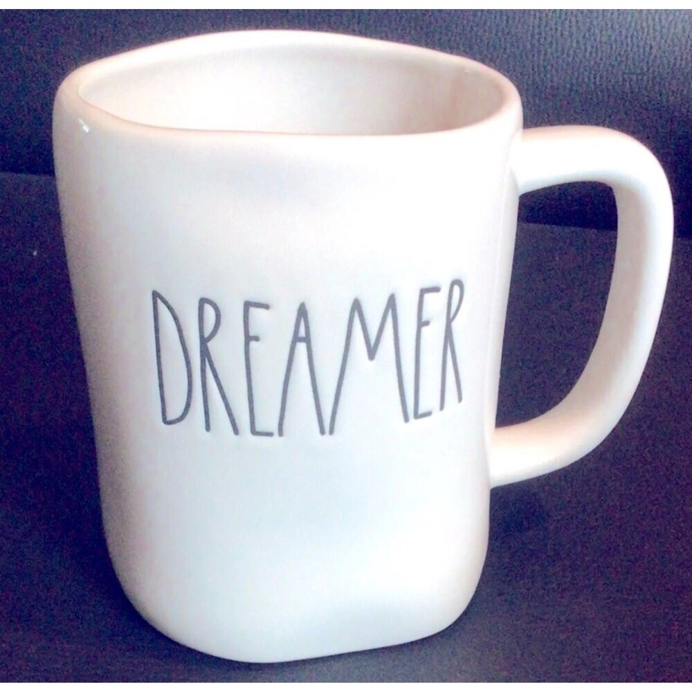 DREAMER Rae Dunn Coffee Mug Cup-Ivory-NEW
